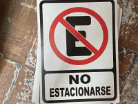 Letrero "NO ESTACIONARSE" 30x40 G