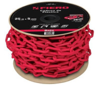 Cadena Plastico Roja 8mm CORRIDA -15mts 