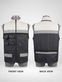 Chaleco combinado impermeable gris con marino “XL”